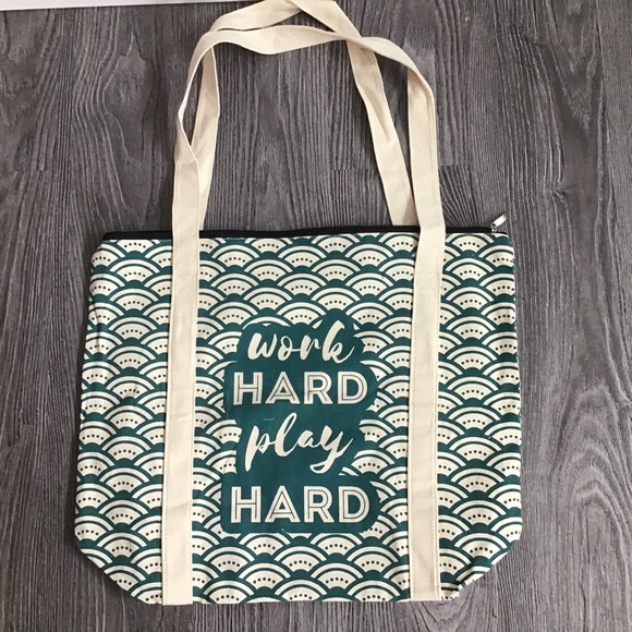 Work Hard Play Hard Tote - Picture 2 of 4